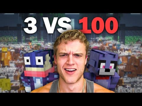 Can 3 Youtubers Beat 100 Players In UHC?