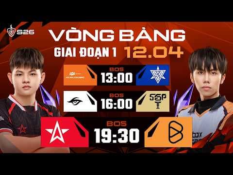 FPL vs SPN | TS vs SGP | 1S vs BOX | GIAI ĐOẠN 1 - LƯỢT VỀ | ĐTDV MÙA XUÂN 2026 (NGÀY 12/04)