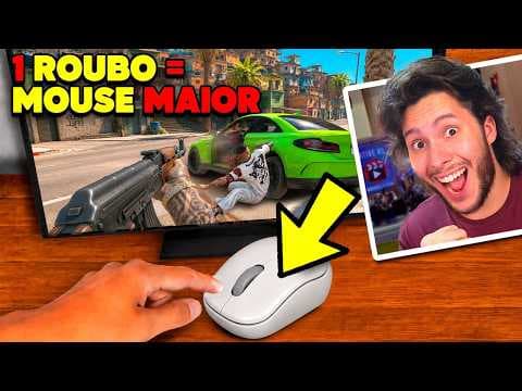 A Cada ROUBO que EU FIZER MEU MOUSE FICA MAIOR!! (GTA 5 RP)