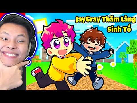 JayGray Được Hiha Dẫn Đi Thăm LÀNG SINH TỐ Trong Minecraft🔎😜Thử Thách 24 Giờ Troll Phá Sinh Tố Team