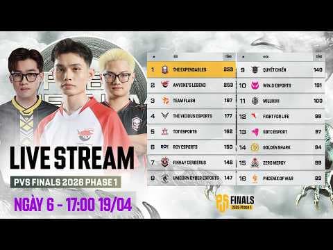 🏆[PVS Finals 2026 P1] Ngày 6: 🇻🇳 AL, 🇻🇳 TE, 🇻🇳 FCE, 🇻🇳 TDT, 🇻🇳 FL, 🇻🇳 WDE, 🇻🇳VC, 🇻🇳 UNC, 🇻🇳 SBTC,...