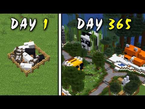 1 năm trời xây sở thú trong Minecraft Hardcore!